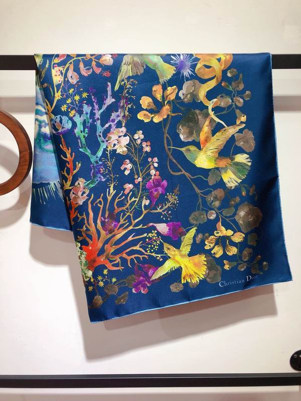 Dior silk scarf 90X90cm  E22 (14)